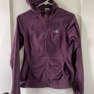 North face purple womens small zip up hoodie